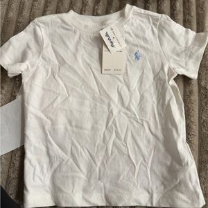 Polo by Ralph Lauren Kids White Tee with Blue Logo
